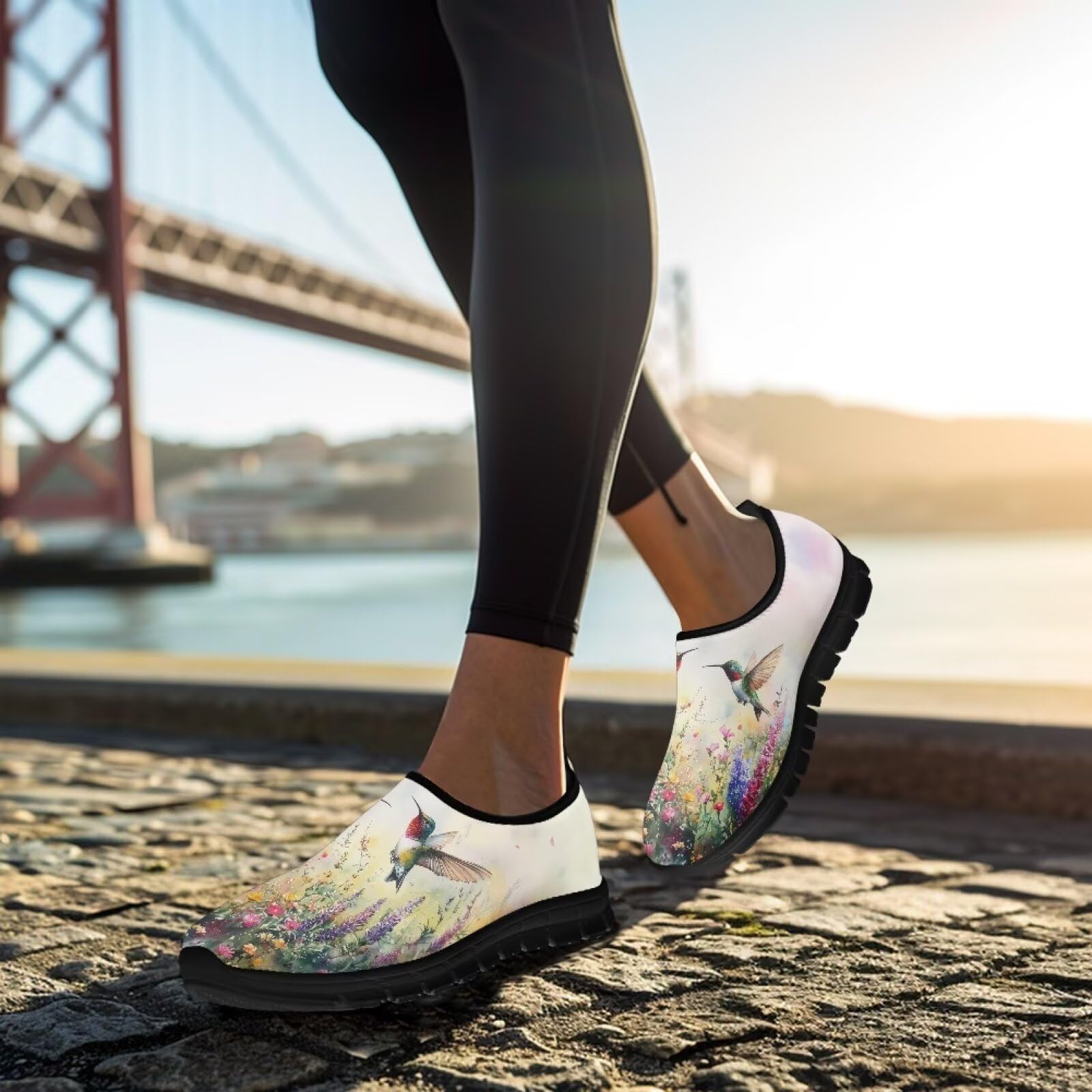 Damskie buty do chodzenia wsuwane wygodne buty robocze z czarną podeszwą
