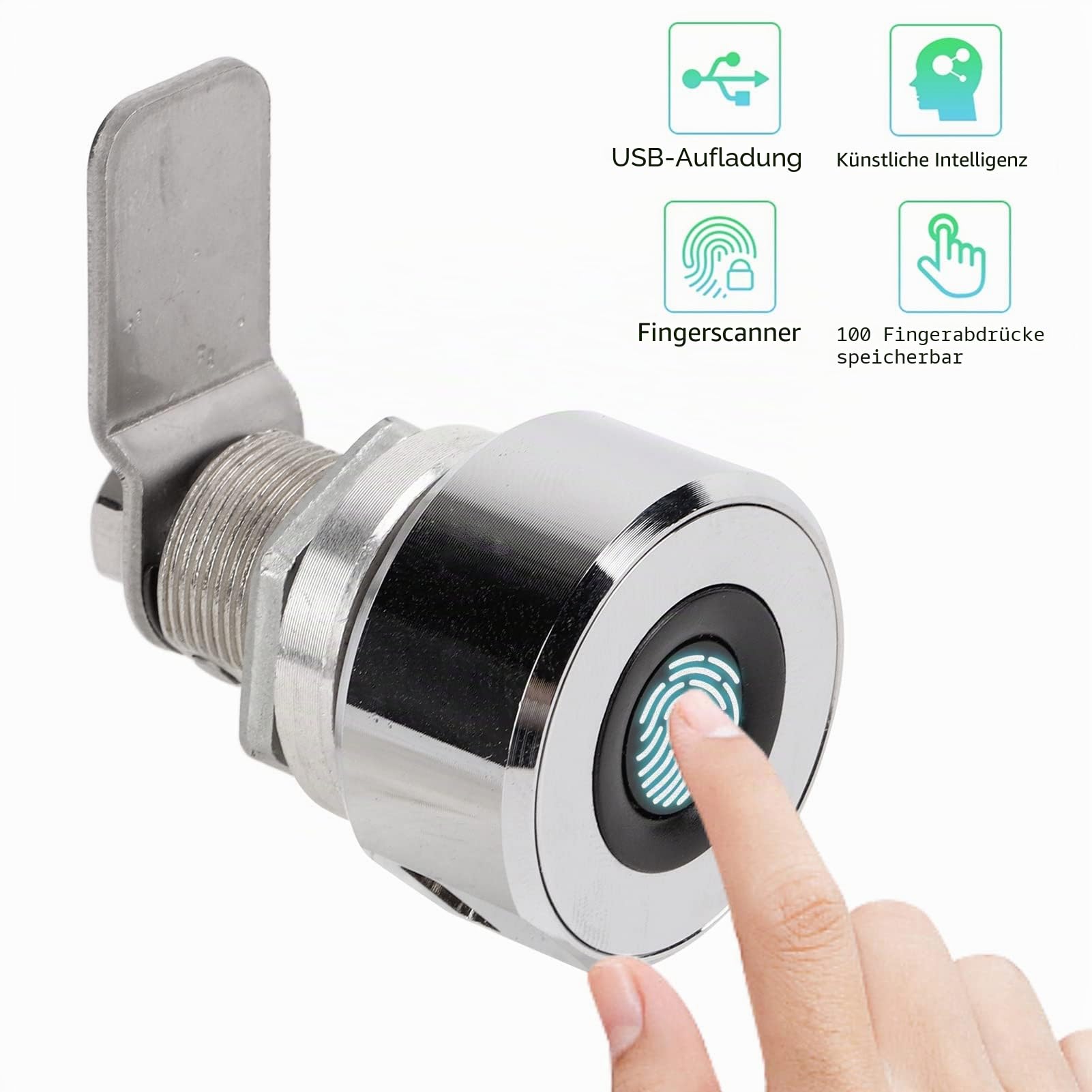 Fingerabdruck-Schrankschloss USB-Aufladung Schlüsselloses Elektronisches Schubladenschloss Mobile APP Smart Lock für Schubladen Kleiderschränke Schrankschließfach