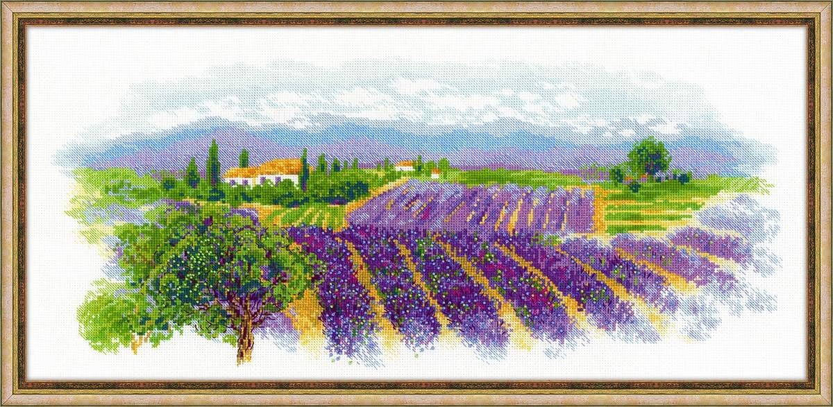 RIOLIS 1690 - Blooming Provence - Counted Cross Stitch Kit 21¾" x 9¾" Zweigart 14 ct. White AIDA 24 Colors