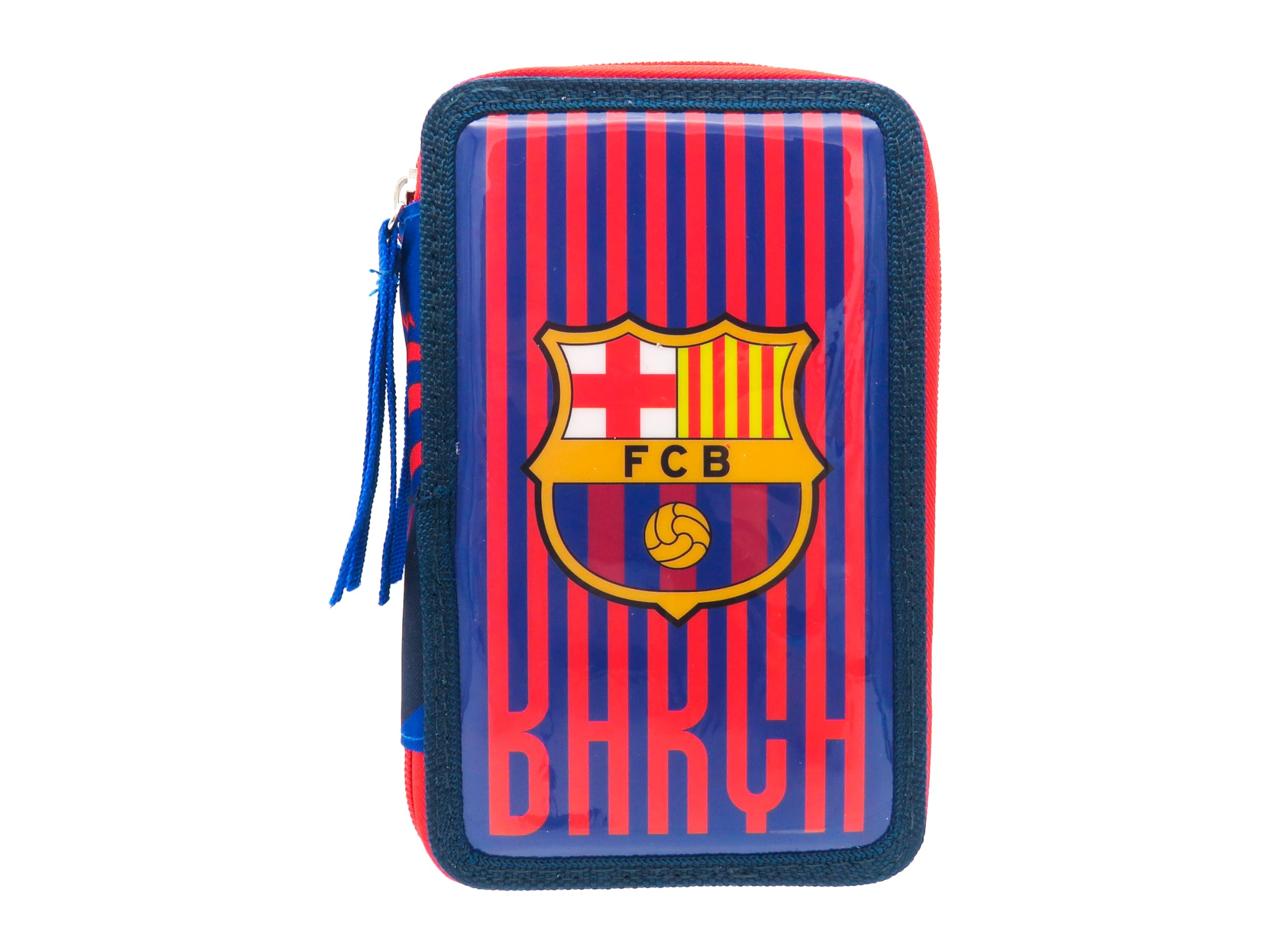CyP Brands- FC Barcelona, Estuche, Plumier de 3 Pisos, Material Escolar, Multicolor, Producto Oficial