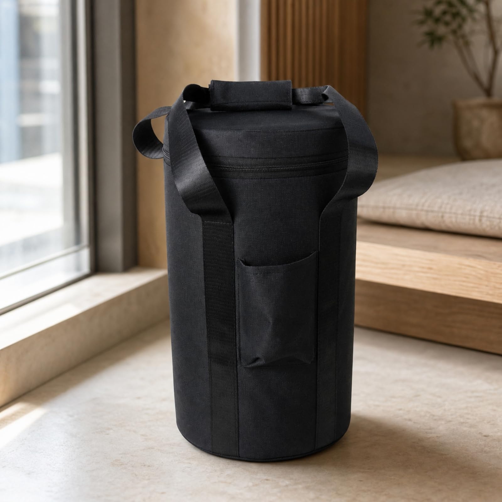 Qianly Bolsa Cilíndrica con Asa Versátil, 7 Pulgadas