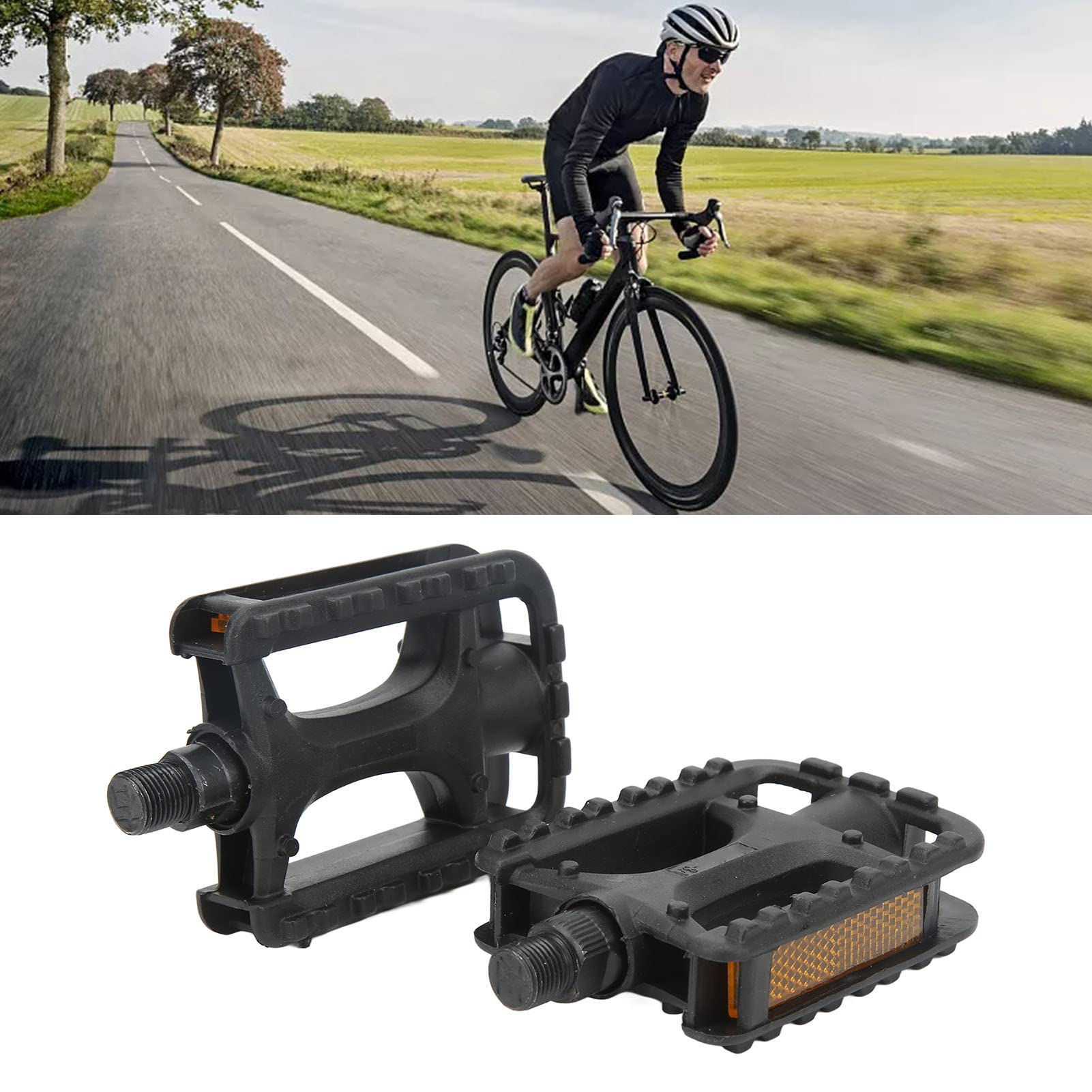 Pédales De Vélo De Route Montagne 1 Paire En Nylon Noir En Stock - Sport