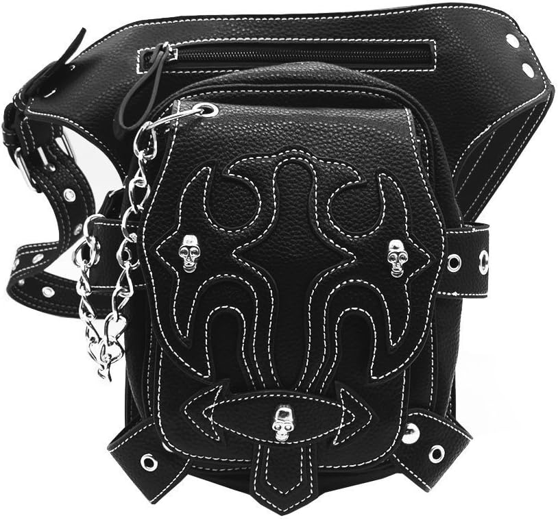GRAAT Steampunk Backpack Hiking Waist Pack Messenger Bags Motorcycle Men Women Handbag Vintage Retro Rock Bag With Skull