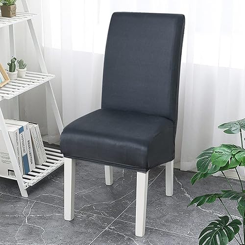 Miniatura 3 de Jin Le Juego de 6 fundas para sillas de comedor, color beige, XLextra grande, elásticas para sillas Parson para comedor, fundas protectoras lavables