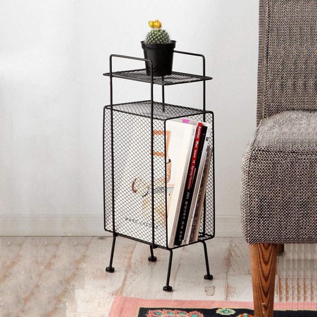Decorative Metal Wire Magazine Holder, Organizer, Books, Newspapers, Tablets, Laptops in Bathroom, Family Room, Office(E)