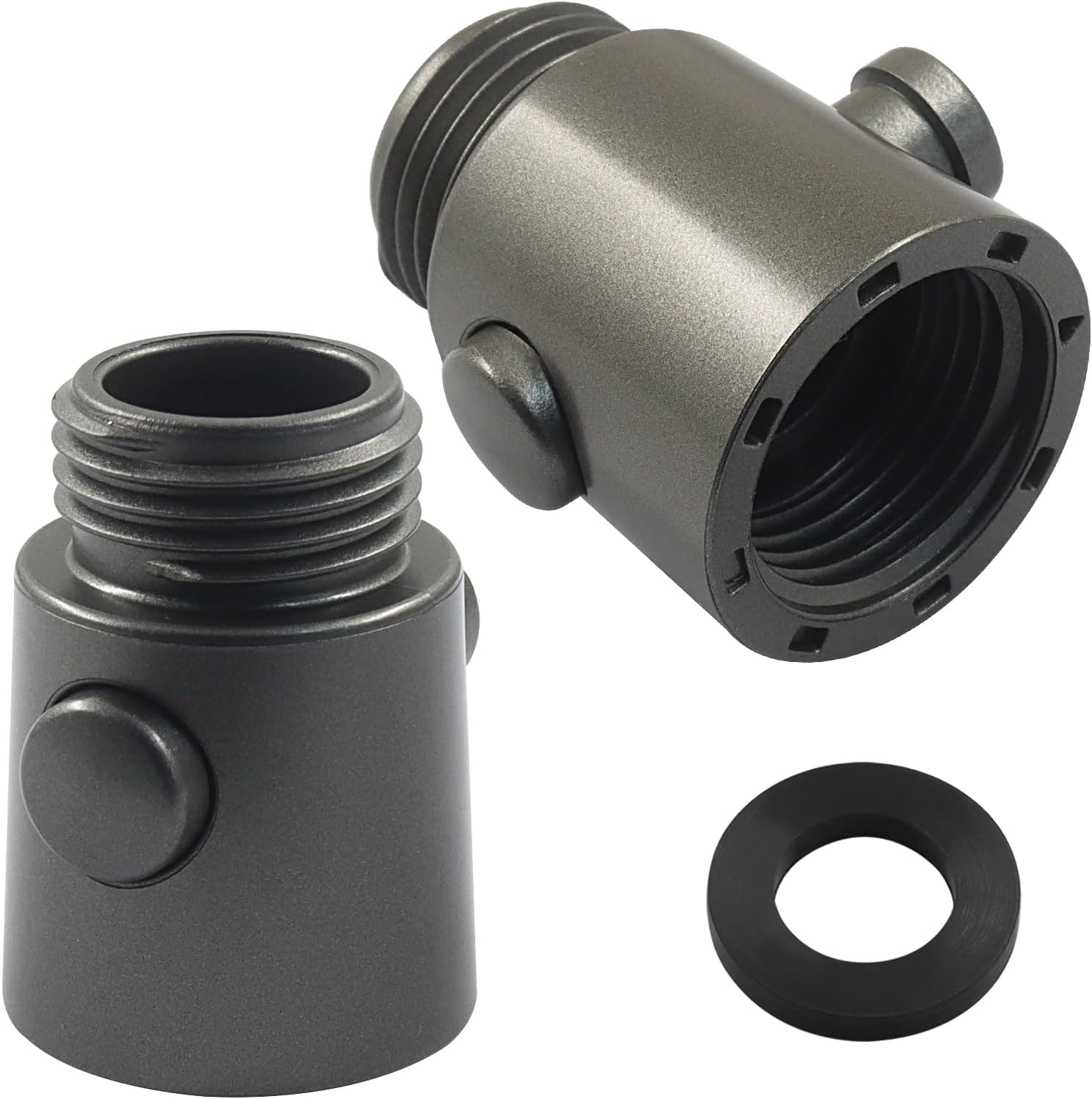 2Pcs Shower Shut-Off Valve, Button Type Water Flow Regulating Valve G1/2'' Shower Flow Control Valves for Shower Arm and Bidet Sprayer (Black)