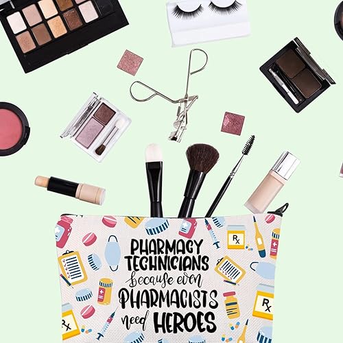 Miniatura 3 de FOTAP Regalo de técnicos farmacéuticos RX Bolsa de maquillaje farmacéutico Bolsa de maquillaje de farmacia Tech Bolsa con cremallera RX Regalo de