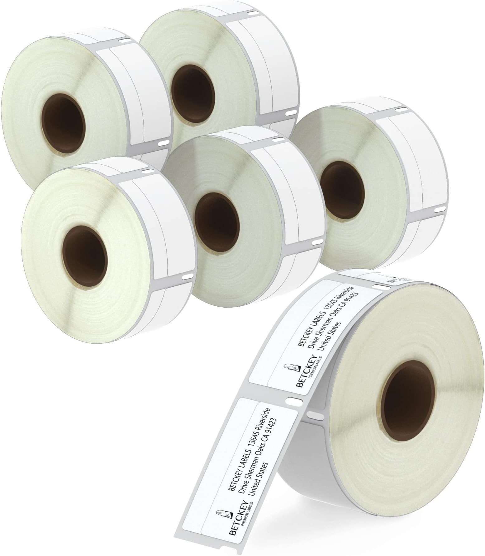 BETCKEY - Compatible DYMO 1738595 (3/4" x 2-1/2") Barcode/File Labels - Compatible with DYMO Labelwriter 450, 4XL, NOT FIT 550 & 5XL [6 Rolls/2700 Labels]