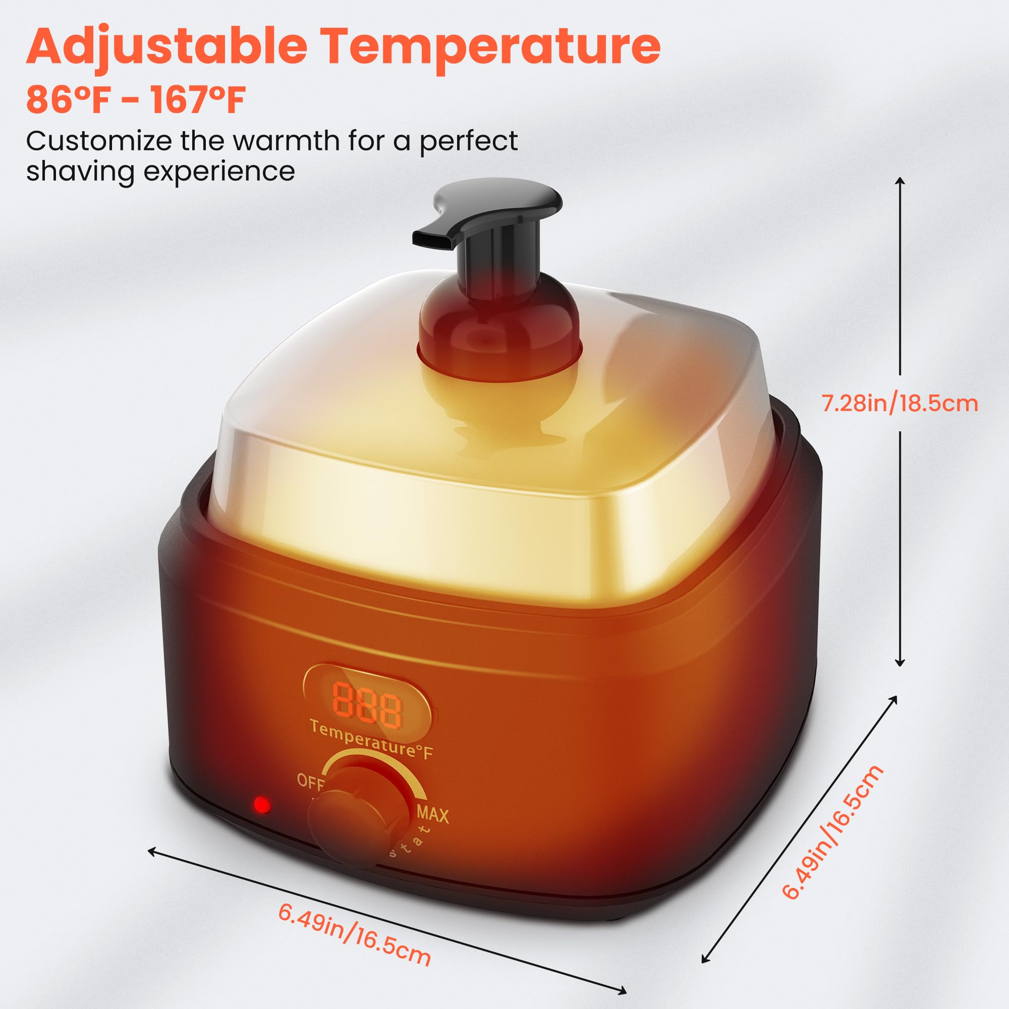TASALON Macchina di rasatura aggiornata della schiuma calda 850ml, display digitale di 2 pompe | Riscaldatore in schiuma di grande capacità, adatto per uso domestico, saloni e barbieri professionali