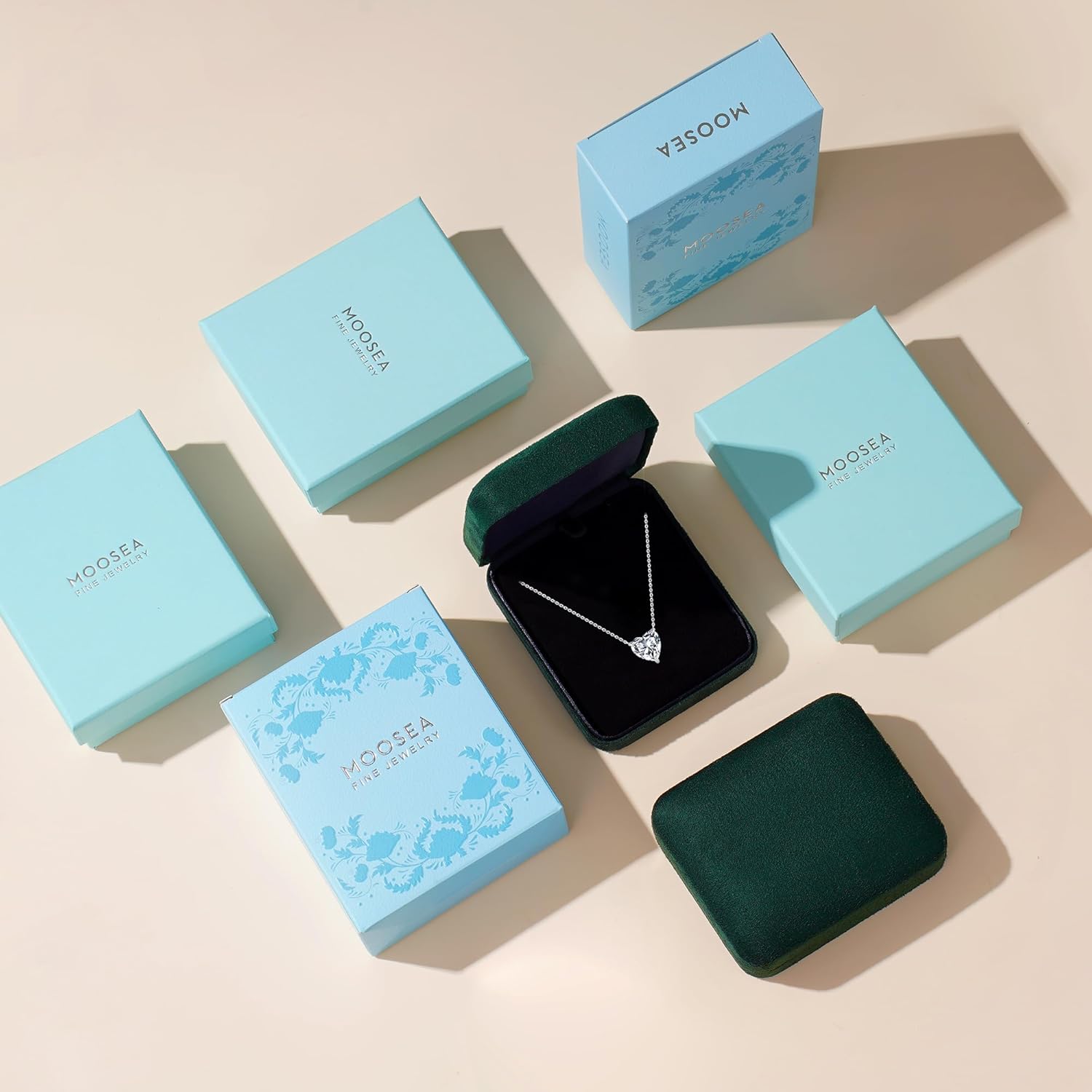 MOOSEA Birthday Jewelry Gifts - Moissanite Sterling Silver Necklace for Women, 1-4CT Lab Created Moissanite Pendant Necklace Womens Birthday Necklaces Gifts - Image 6