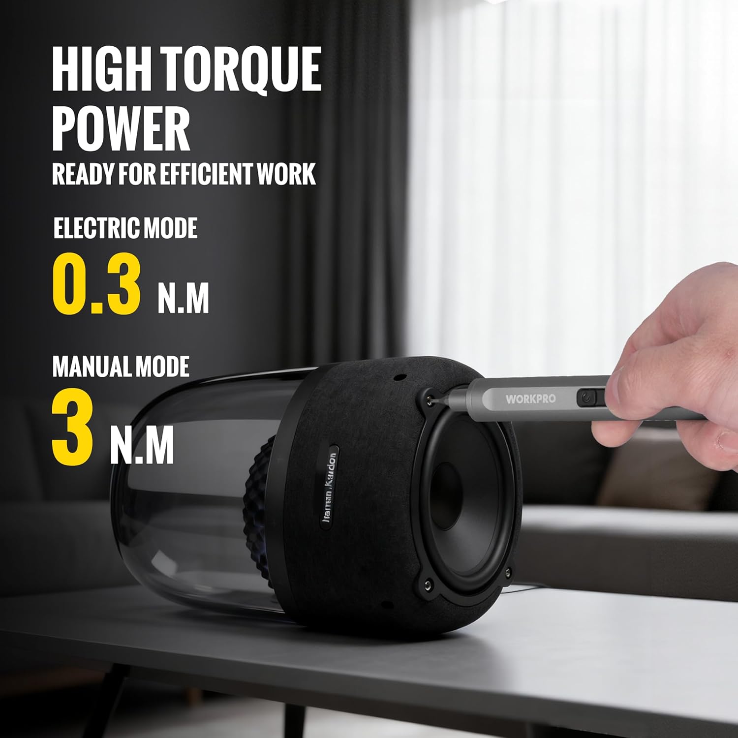 WORKPRO Mini Electric Screwdriver with Magnetizer, 36 S2 Steel Bits & 2 Pry Bars, 3.7V Rechargeable Precision Screwdriver Set for Phone Camera Laptop