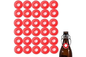 30pcs Silicone Gasket for EZ Cap Red Washers Swing Flip Top Bottle...