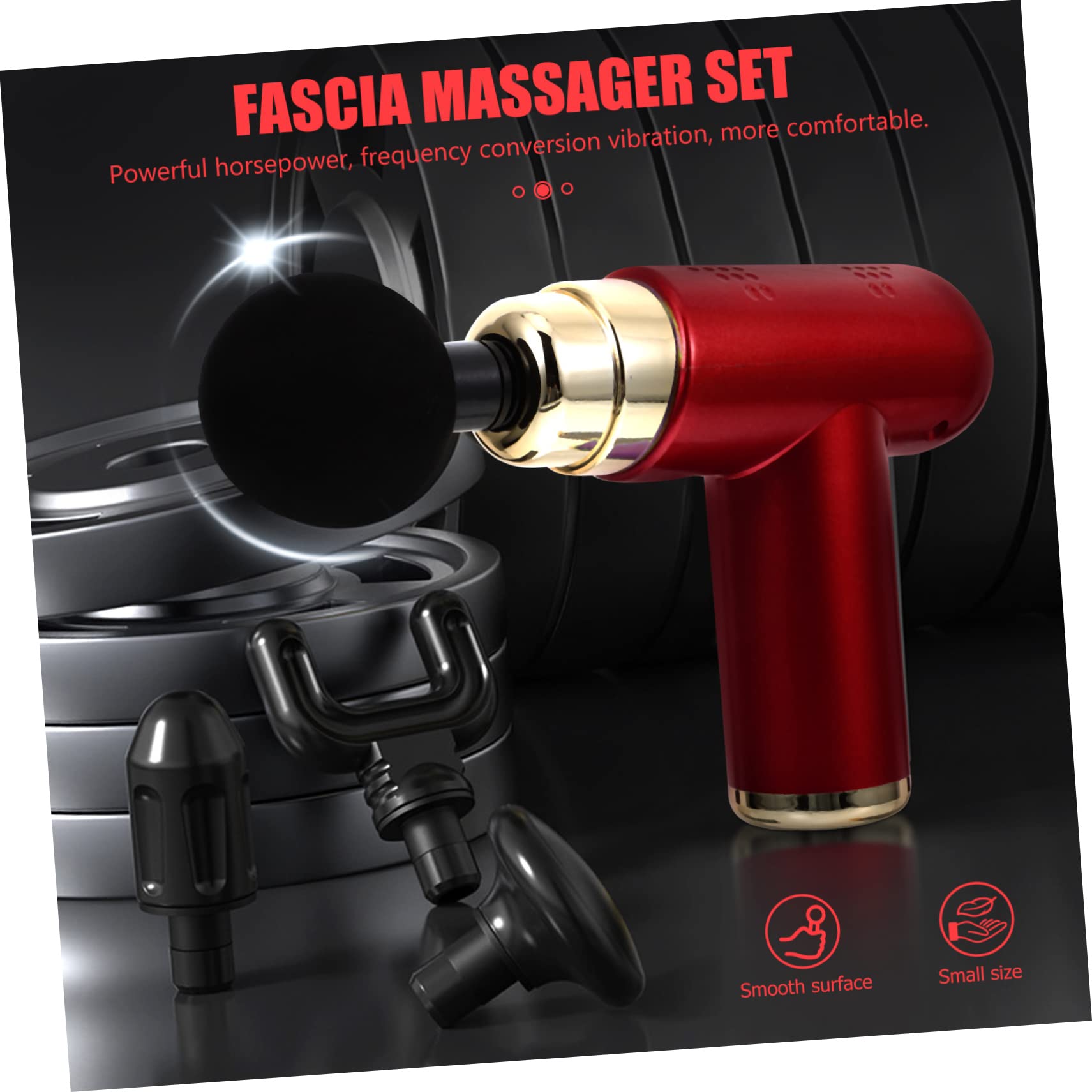 MAGICLULU Massaggiatore Corporeo Elettrico Mini per Fascia Muscolare Massaggiatore Percussione Accessorio Massaggiabile Regolabile da Viaggio per Casa Ufficio