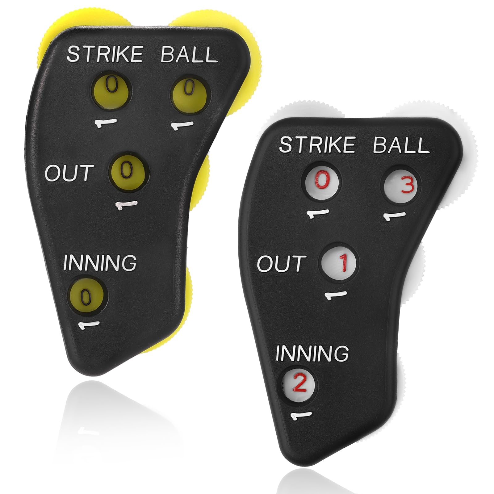 TOYMIS 2pcs 4 Wheel Baseball Umpire Pitch Counter Clicker (Mixed Colors) — image 1