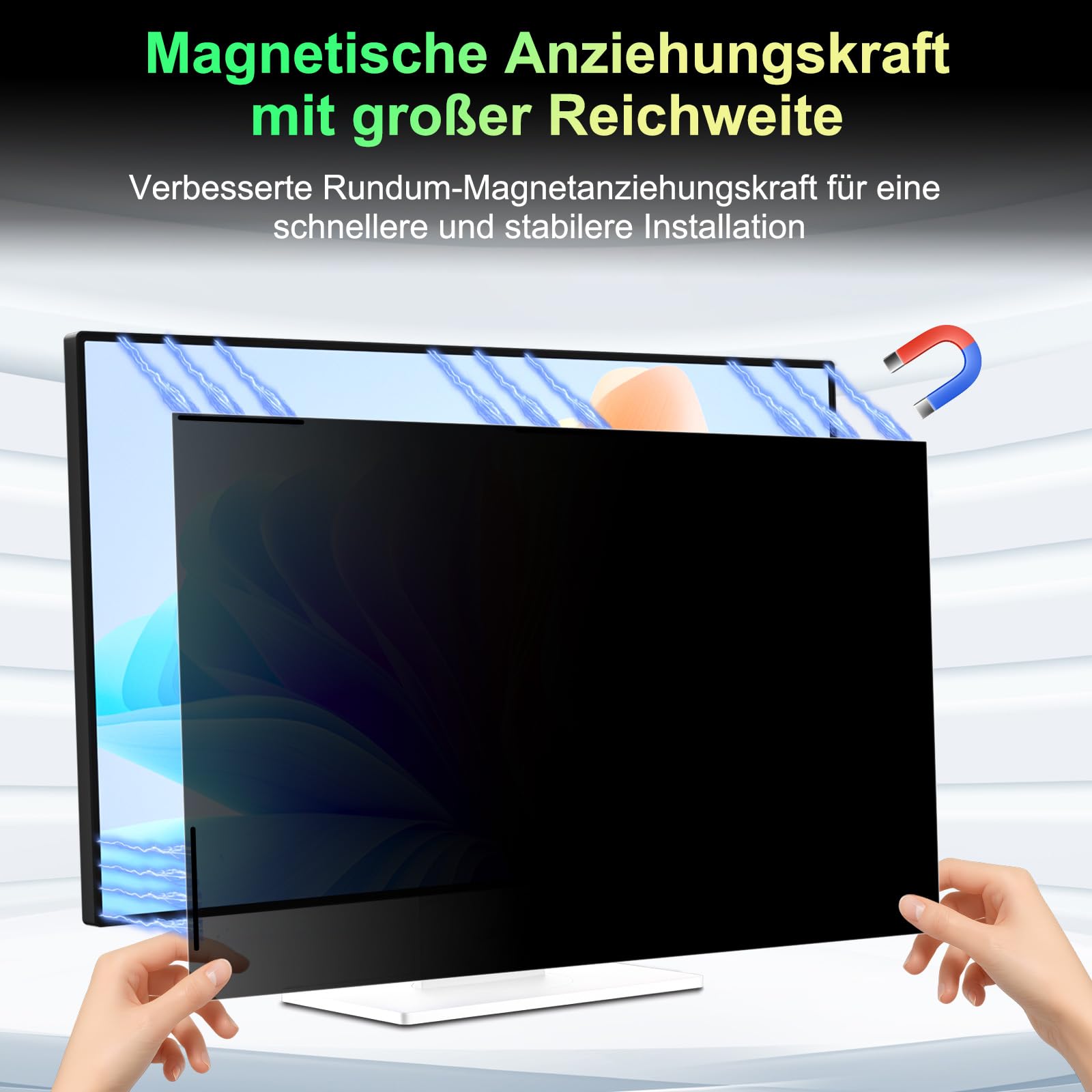 2 filtri magnetici per schermo da 23,8 pollici, per proporzioni di 16:9, antiriflesso, filtro per luce blu, monitor da 23,8", pellicola protettiva per la privacy del computer, filtro per la privacy