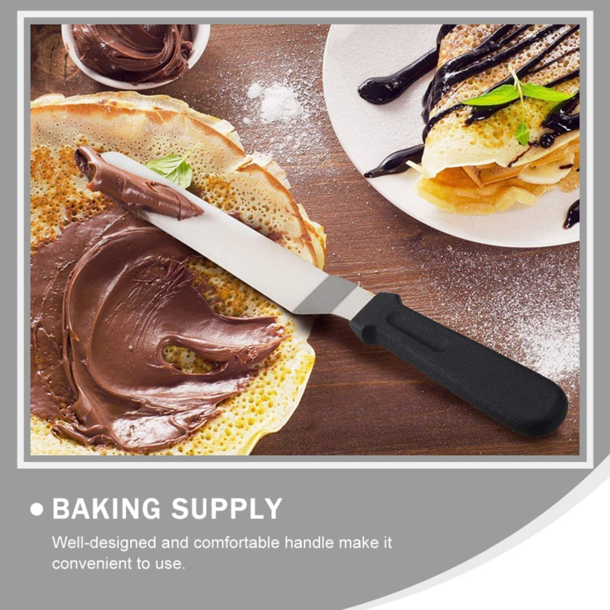 Cake Spatula Cream Scraper 2pcs Stainless Steel