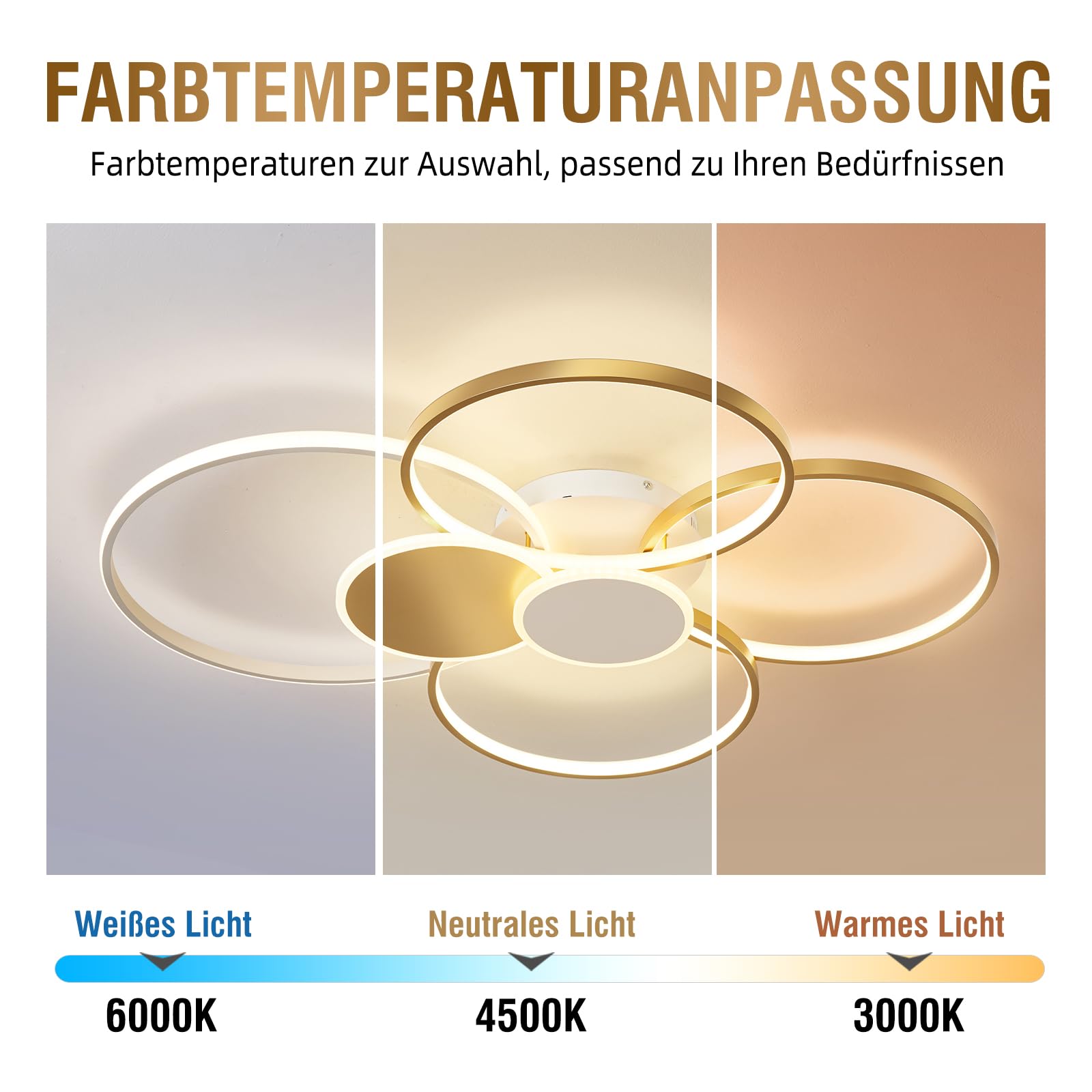 LED Dimmerabile lampadario soggiorno, PLampada Da Soffitto con telecomando,Applica A Decorativa Soggiorno Camera Da Letto Cucina E Ufficio