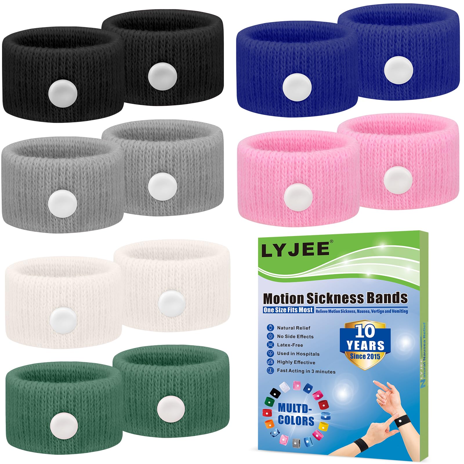 Motion Sickness Bracelets Anti Nausea Wristbands for Adult and Kids