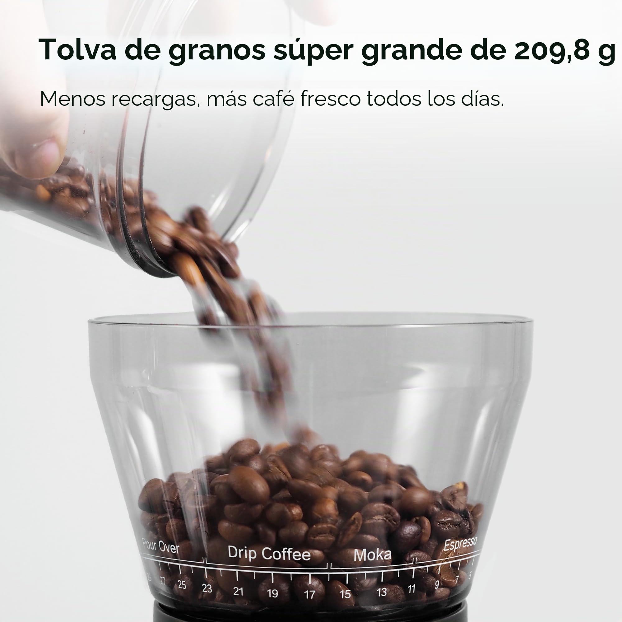 HIBREW G3 - Molinillo de café, 31 niveles de precisión, molinillo de café eléctrico para hervidor turco/espresso/mocha/goteo/French Press