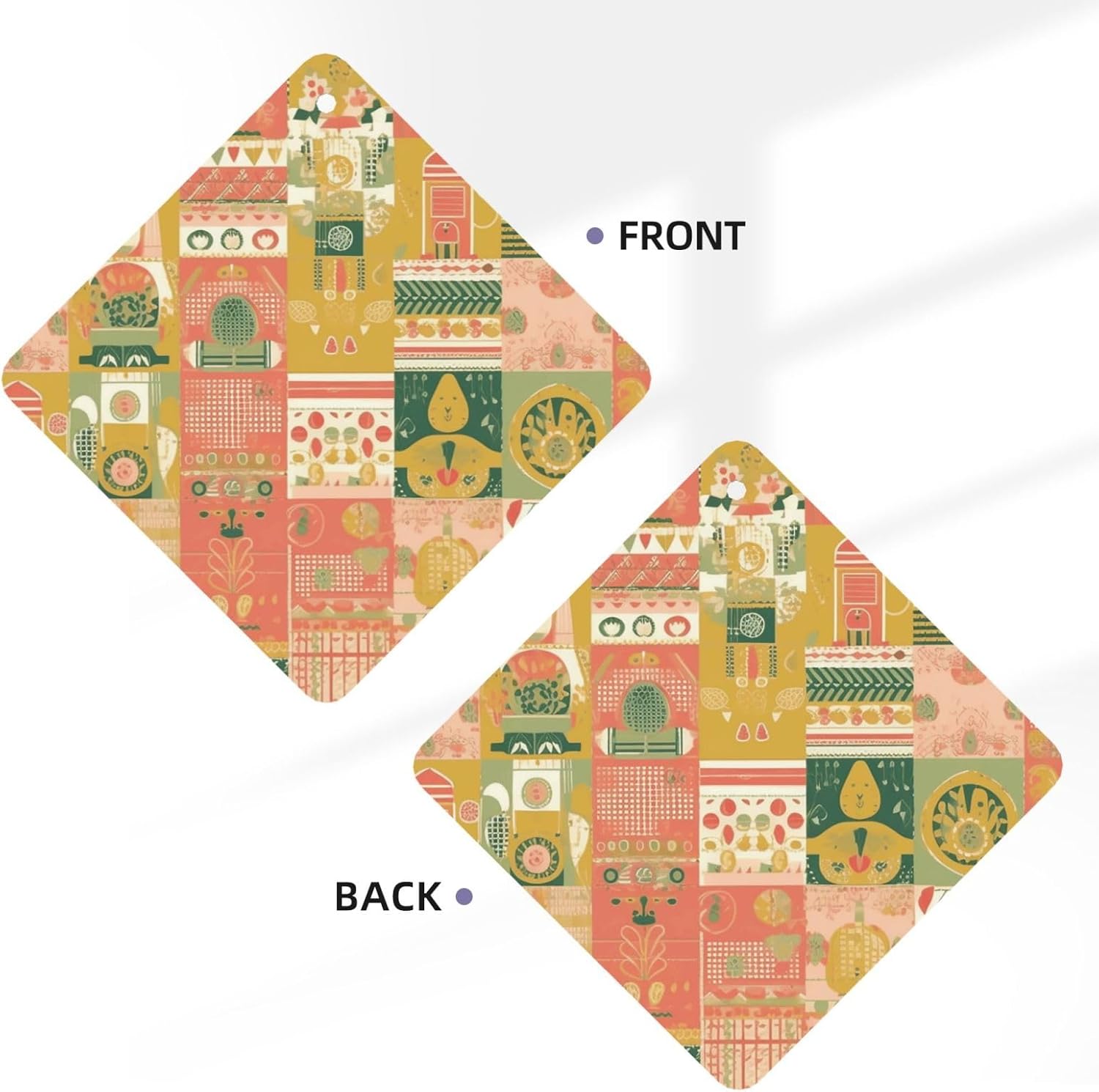 Car Air Freshener 24 PCS Pink Pattern Hanging Car Air Fresheners Auto Interior Decor Card Freshener Strong Scented Card Lavender Cars Scents for Office Bedroom Close Drawer Square