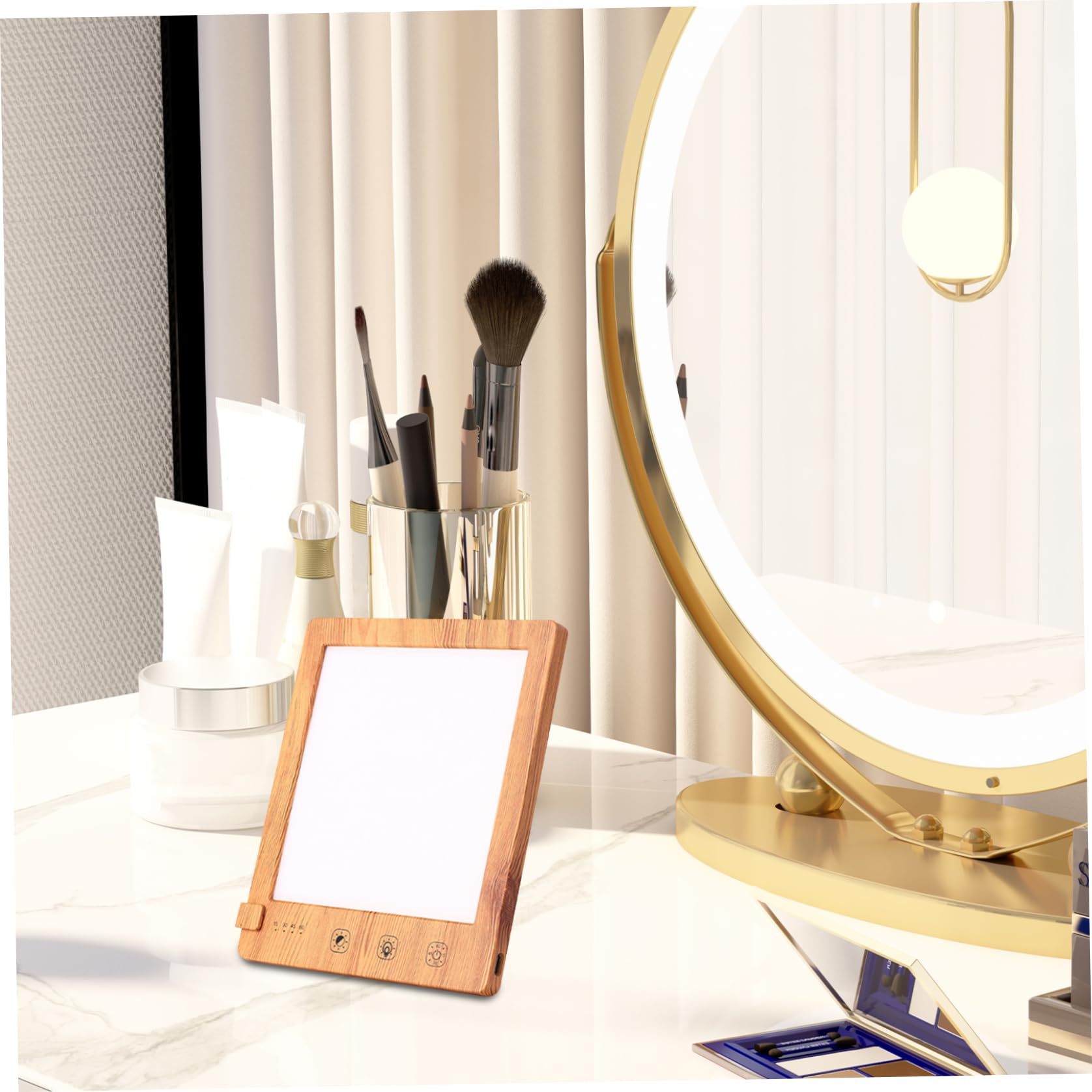 Lampada Triste 10000lux 3000K-6500K Luce Triste USB con 3 Modelli di Colore, 4 Livelli di luminosità Lampada Diurna con 4 Timer Ambiente Timer Dimensione compatta Lampada da Sole Lampada