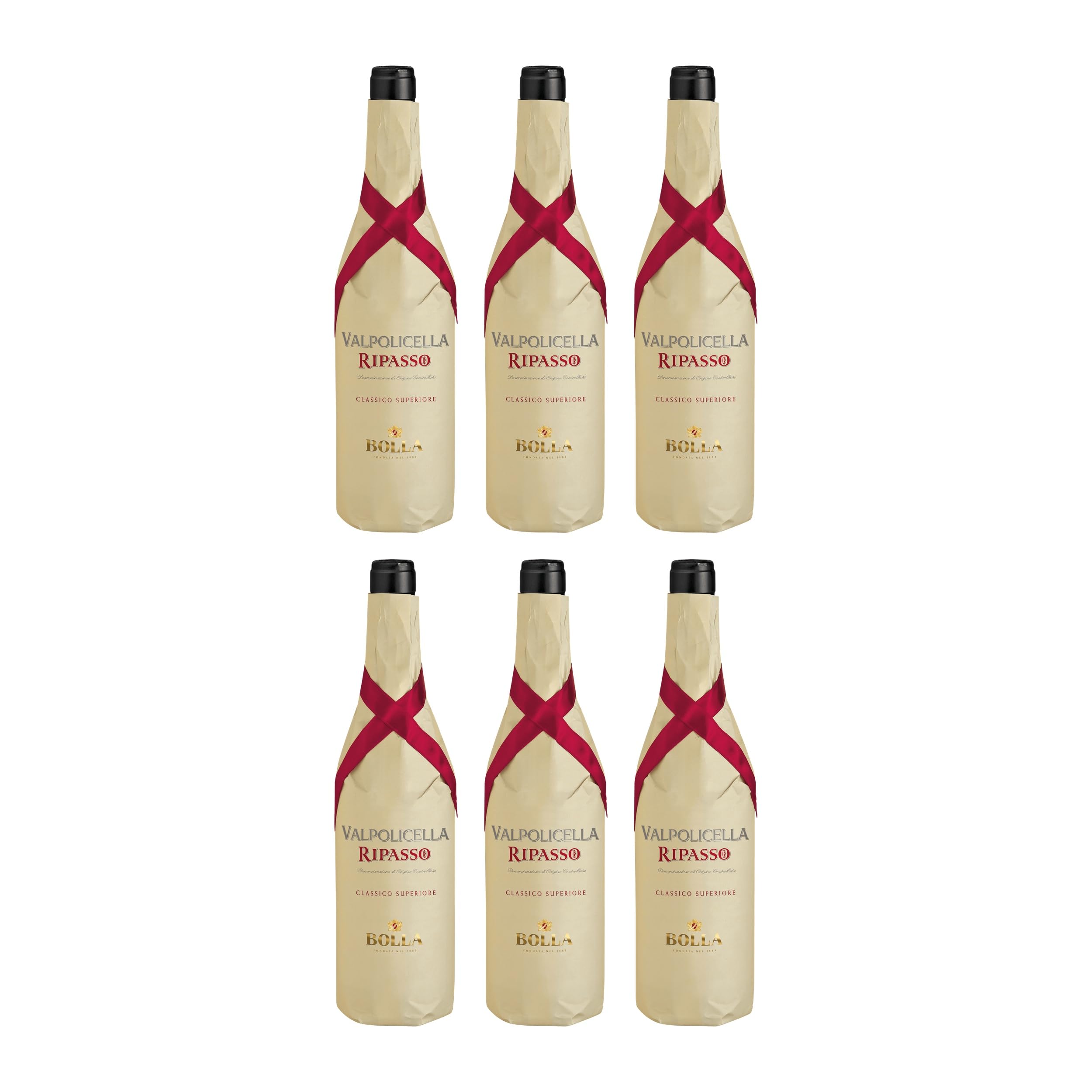 Bolla Valpolicella Ripasso DOC Classico Superiore trocken Rotwein Italien inkl. Feinwert E-book (6 x 0.75 l)