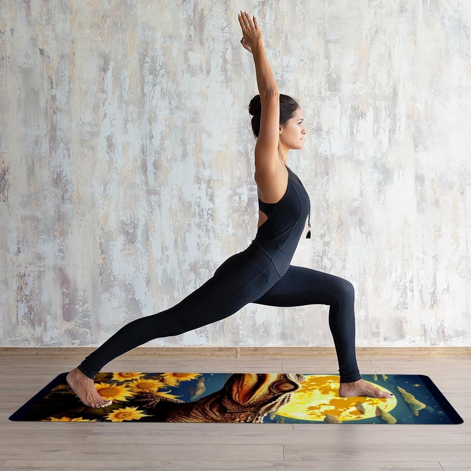 Yoga Towel, Crocodile Star Sunflower Non Slip Sweat Absorbent Hot Yoga Mat Towel for Hot Yoga, Pilates and Fitness - 72.8" x 26.8"