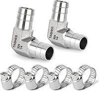 Vista 44 de TAISHER 1 pieza de forja de acero inoxidable 304 de accesorios de manguera de aire, accesorios de púas de manguera de 1 pulgada x 1/2 pulgadas