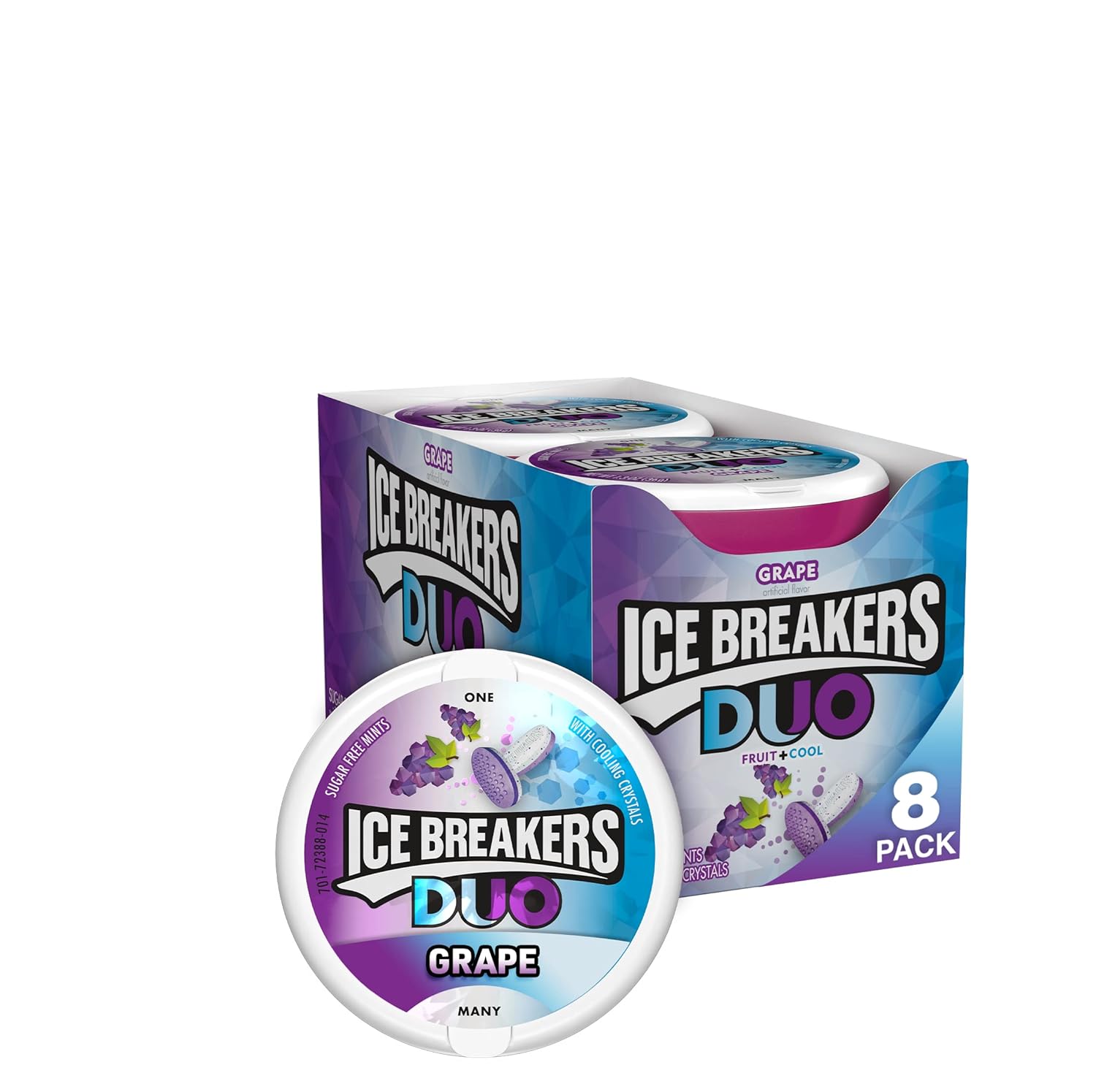 Ice Breakers Duo Mints, Grape 1.3 Ounce (Pack of 8) / Ice Breakers Duo