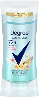 Degree Advanced Antiperspirant Deodorant Vanilla & Jasmine 72-Hour Sweat & Odor Protection Antiperspirant For Women with MotionSense Technology 2.6 oz