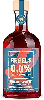 REBELS 0.0% Dolce Spritz Sans Alcool | Distillé deux fois pour un arôme intense | Goût primé | Végan | Botaniques naturels | À mixer pour un cocktail sans alcool | Boisson sans alcool 500ml