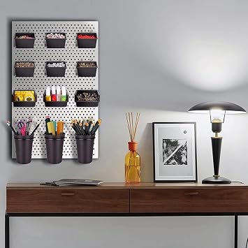 Pegboard Bins Peg Board Cups with Hooks & Loops 24 Pack,Assortment Organizer Accessory,Tools Storage Arrange System Kit
