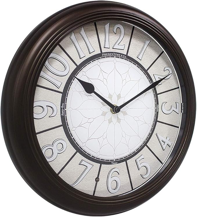 Reloj de Pared Presentime & Co. 12.6" Analógico Silencioso con Luz LED miniatura 7