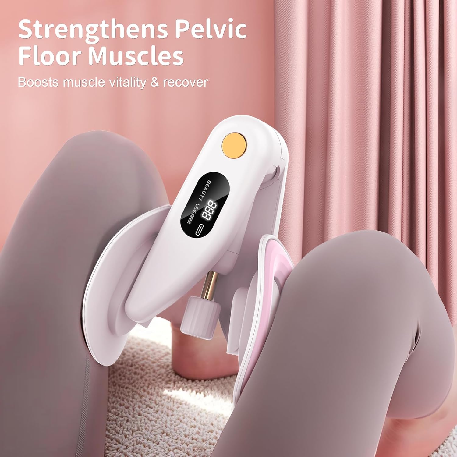 Thigh Trainer Kegel Exerciser 15-35lbs Adjustable Resistance, Pelvic Floor Trainer, Kegel Trainer for Postpartum Rehabilitation, Trimmer Inner Thigh, Thigh Toner Workout