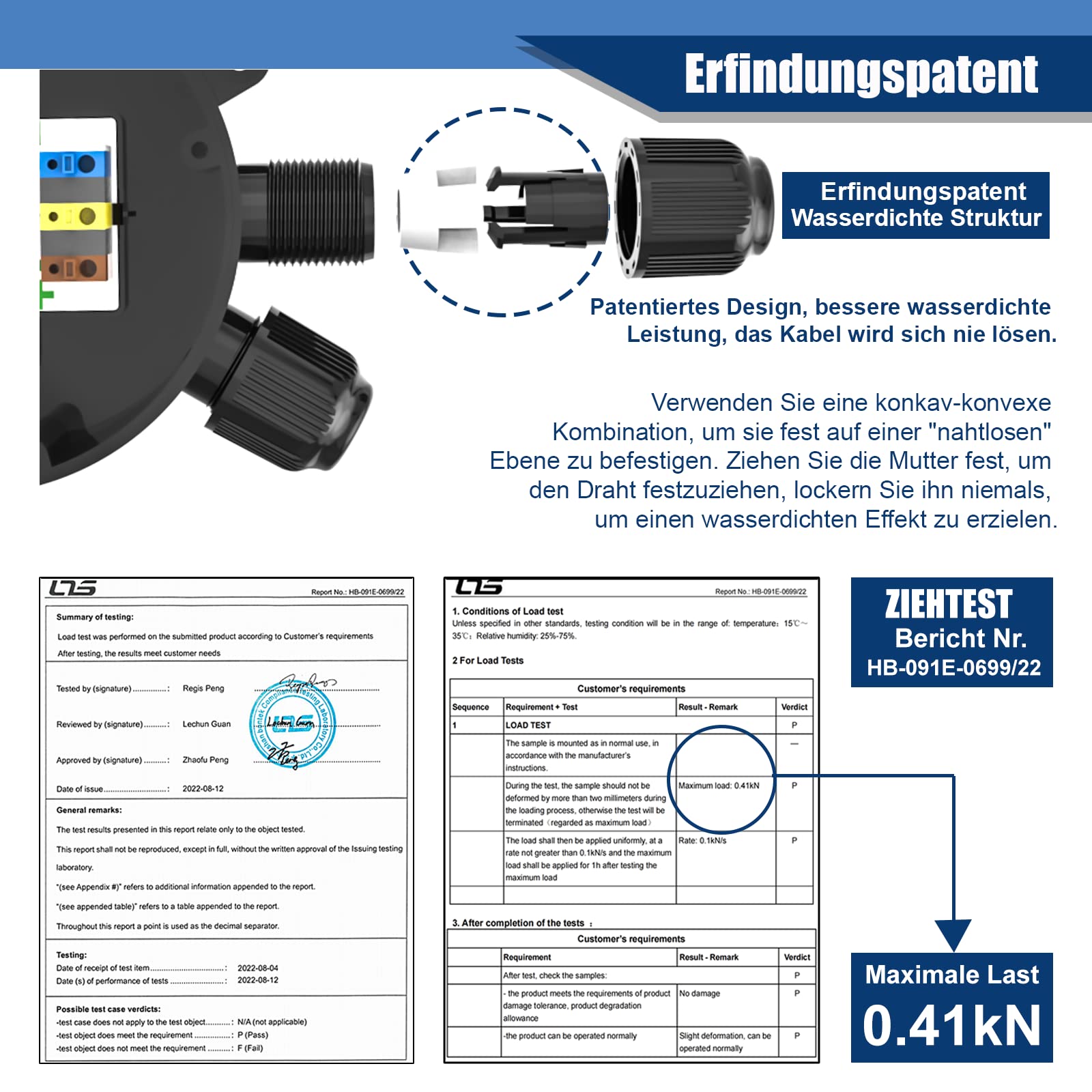 Abzweigdose Verteilerdose Außen Wasserdicht Erbindungsdose POWFUL Junction Box Drahtkern Ø0,6-2mm 32A Kabeldurchmesser Ø4mm-9mm 2-6Wege Großer Platz Schnelle Installation ohne Werkzeug (5 Pack)