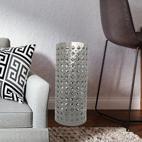 Miniatura 8 de ARSTRIA Soporte de cerámica para paraguas hecho a mano, lujoso soporte de cerámica ahuecado para paraguas tallado a mano, jarrón grande para