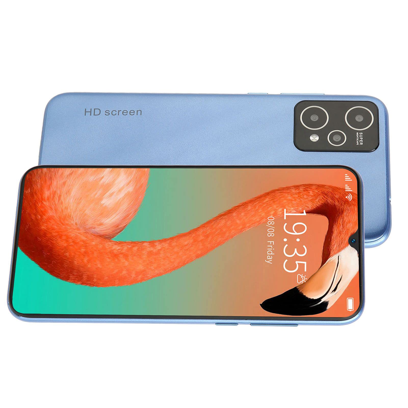 Smartfon, Procesor 1080P Niebieski 12nm 6000mAh MTK6580 Czterordzeniowy Telefon KomóRkowy 6 Cal Wymienny Ekran Telefonu (Wtyczka UE)