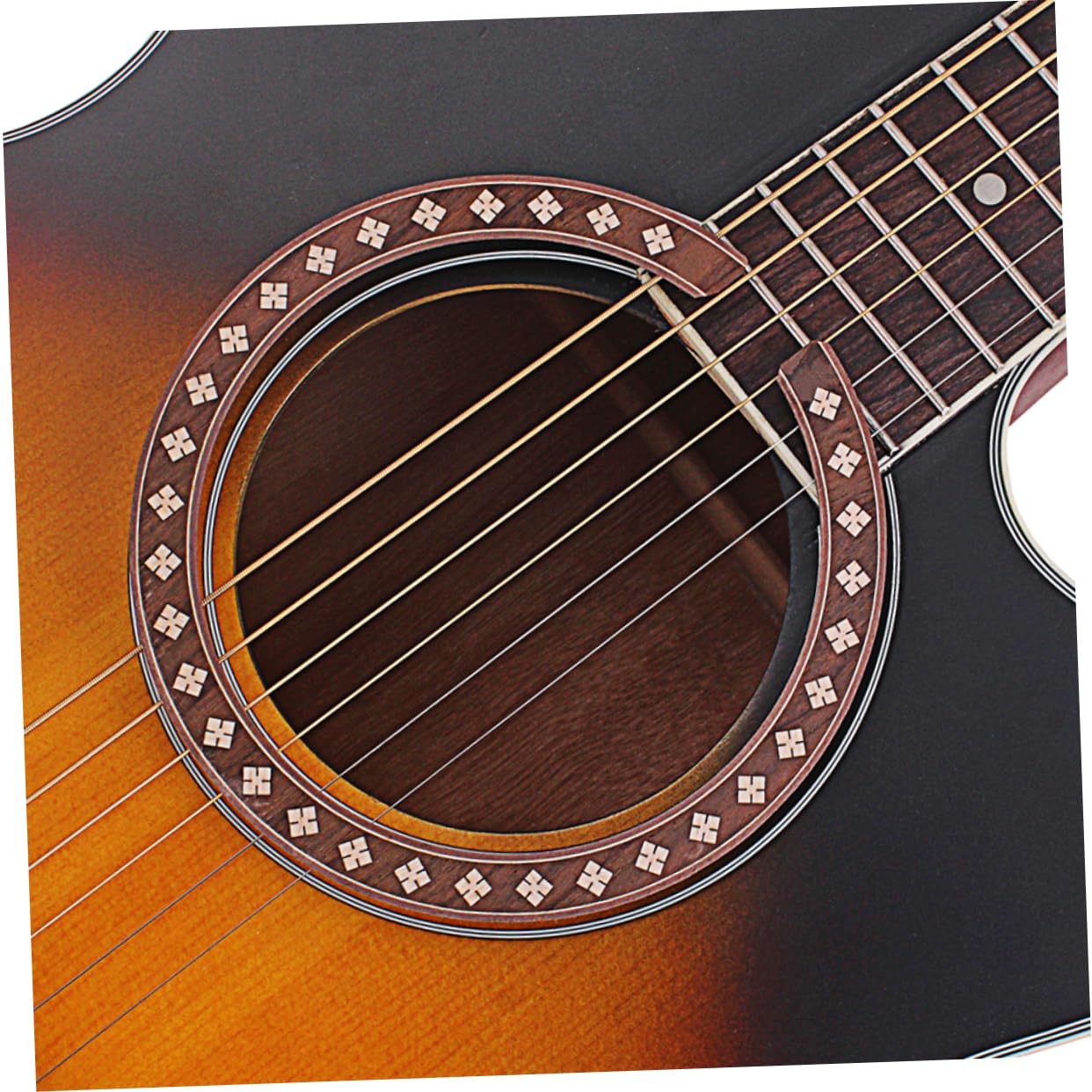 Toddmomy Gxb06 Guitar Sound Hole Rosette Stickers Curved Guitar Decals for Classical Acoustic