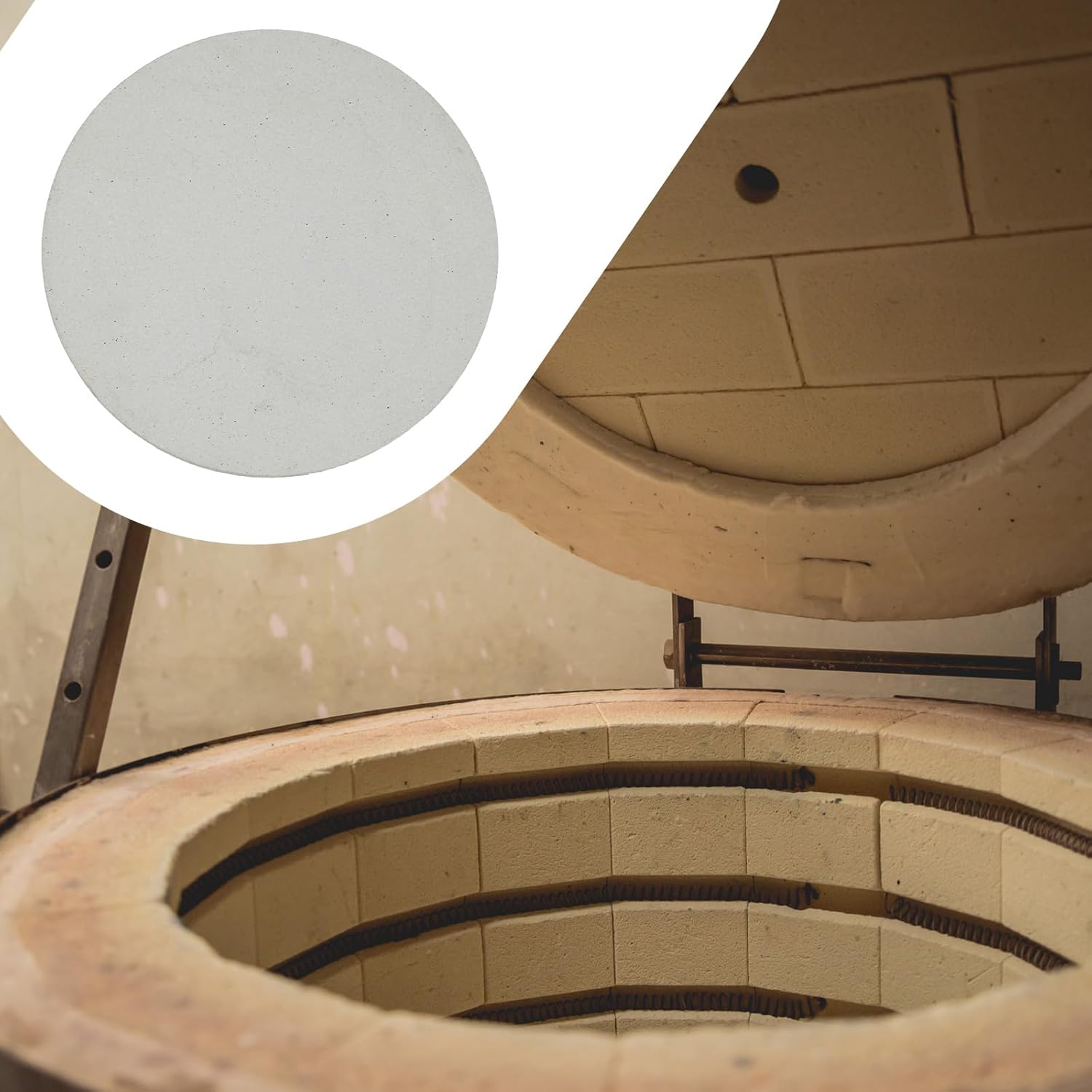 Weysat Thick Round Kiln Shelf - Fires up to 2282°F for Ceramics Pottery & Glass Fusing(2 Pcs,13")