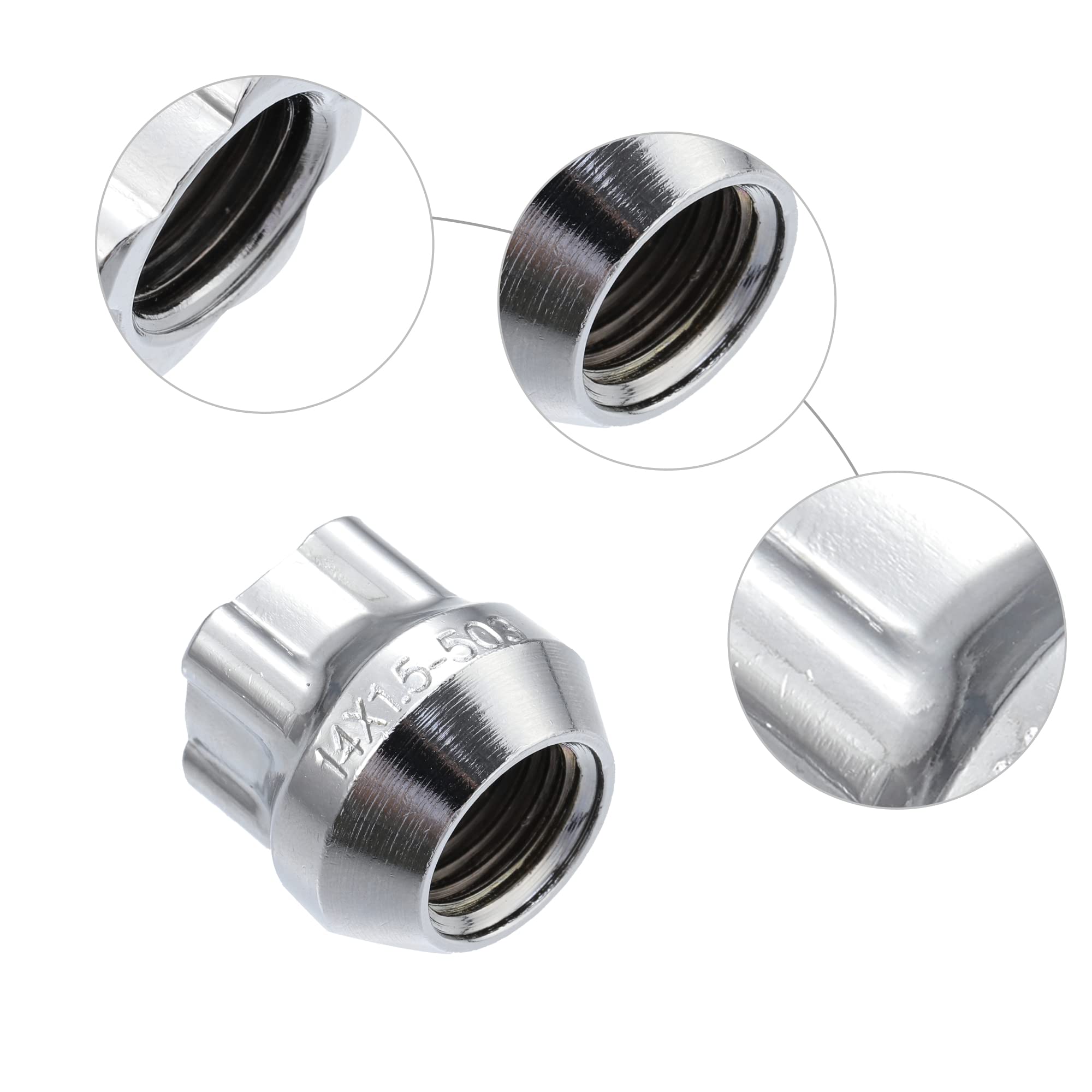 X AUTOHAUX Écrous De Roue De Verrouillage pour Tesla Modèle 3 17-22 1pc | Pour Tesla S 12-21, Pour Tesla X 16-22, Pour Tesla Y 20-22, Anti-Vol, Facile À Installer, Coul. Argenté, Acier