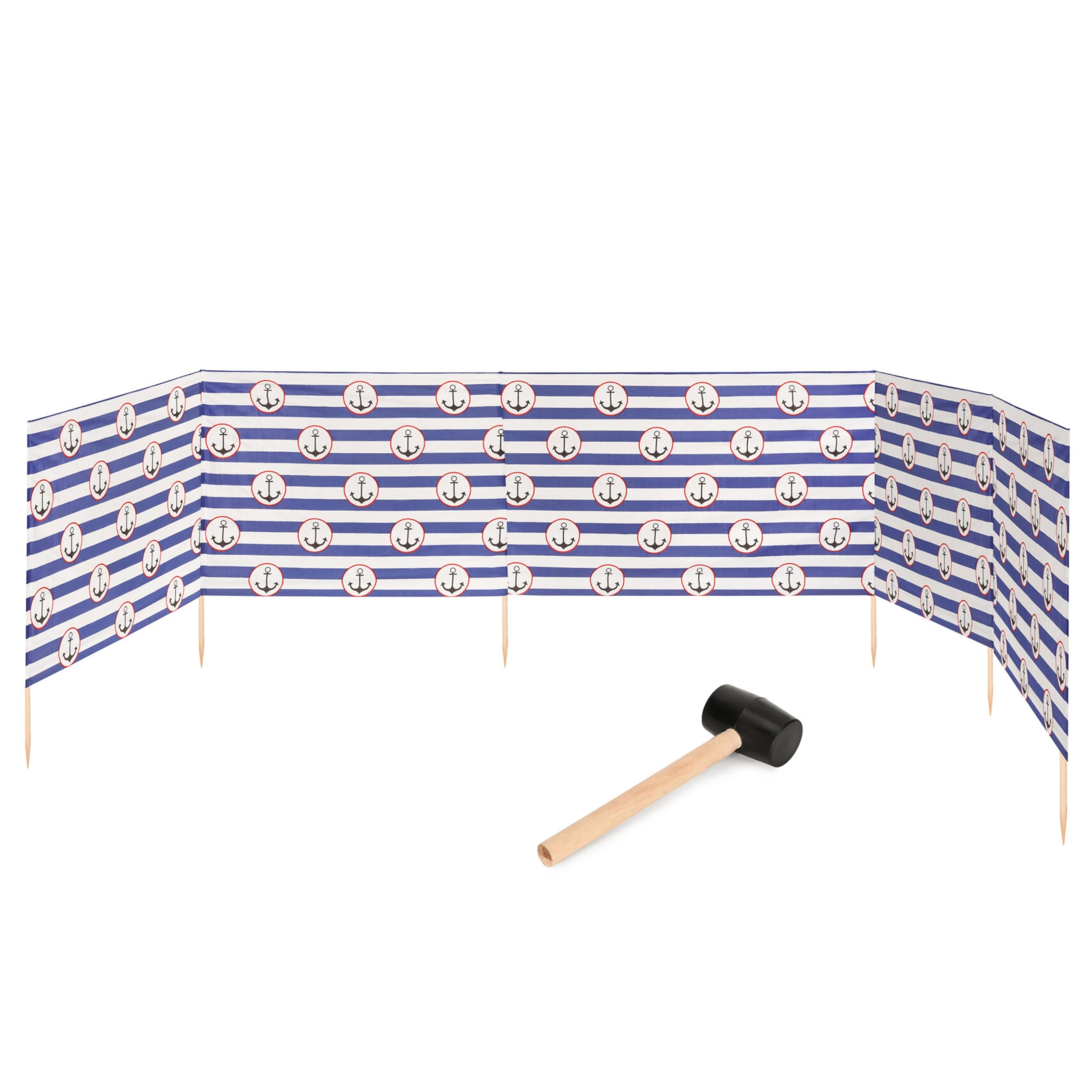 Garronda Strand Windschutz Sichtschutz 6m lang Plus Gummihammer GAEX001