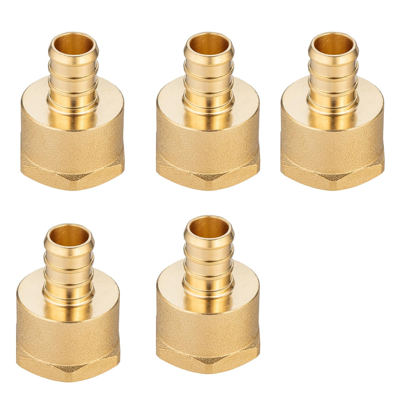 Woedpez 5Pcs Safe Easy 1 / 2Inch B Thread Fitting Erosion Resistant Joints For Plumbing & Water Supply Systems Erosion Resistant Brass Pipe Fittings