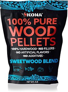 Kona Sweetwood Blend Smoker Pellets, Intended for Ninja Woodfire Outdoor Grill, 2 lb Resealable Bag