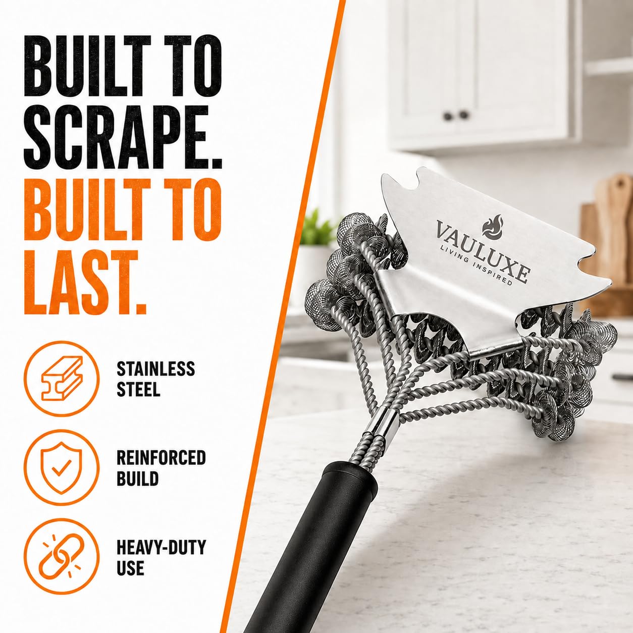 Bristle-Free Grill Brush - Easy BBQ Cleaning -7