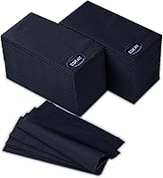 Vista 16 de Servilletas de cena negras, servilletas de papel desechables de 3 capas - para bar, cenas, bodas, cumpleaños, hechas en la UE, (125 unidades)