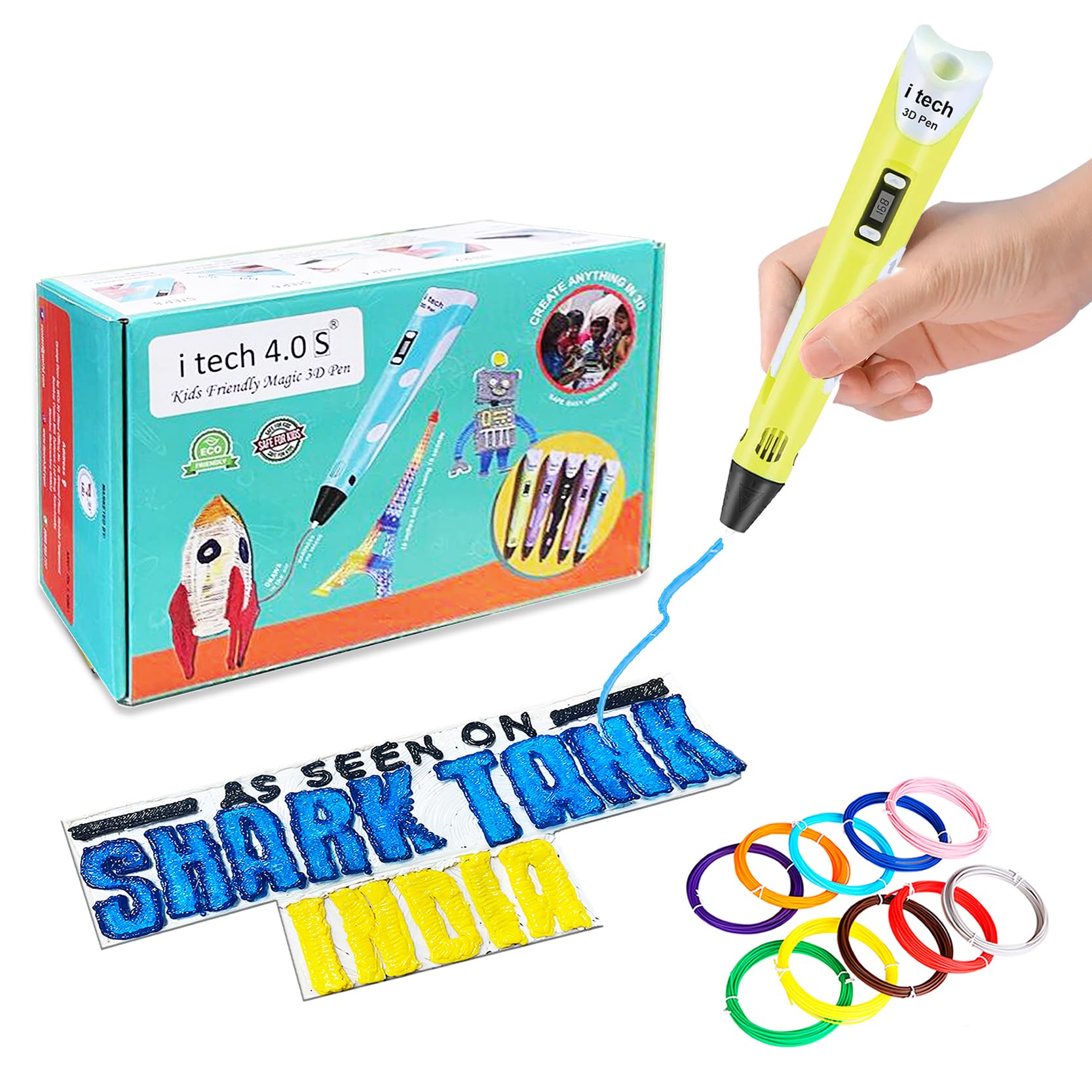 Upgraded itech Kids Friendly Magic 3D Pen 2024 Super value Pack (Yellow) with 10in1-5m PLA by WOL3D (B09V86C9G4) Amazon Price History, Amazon Price Tracker