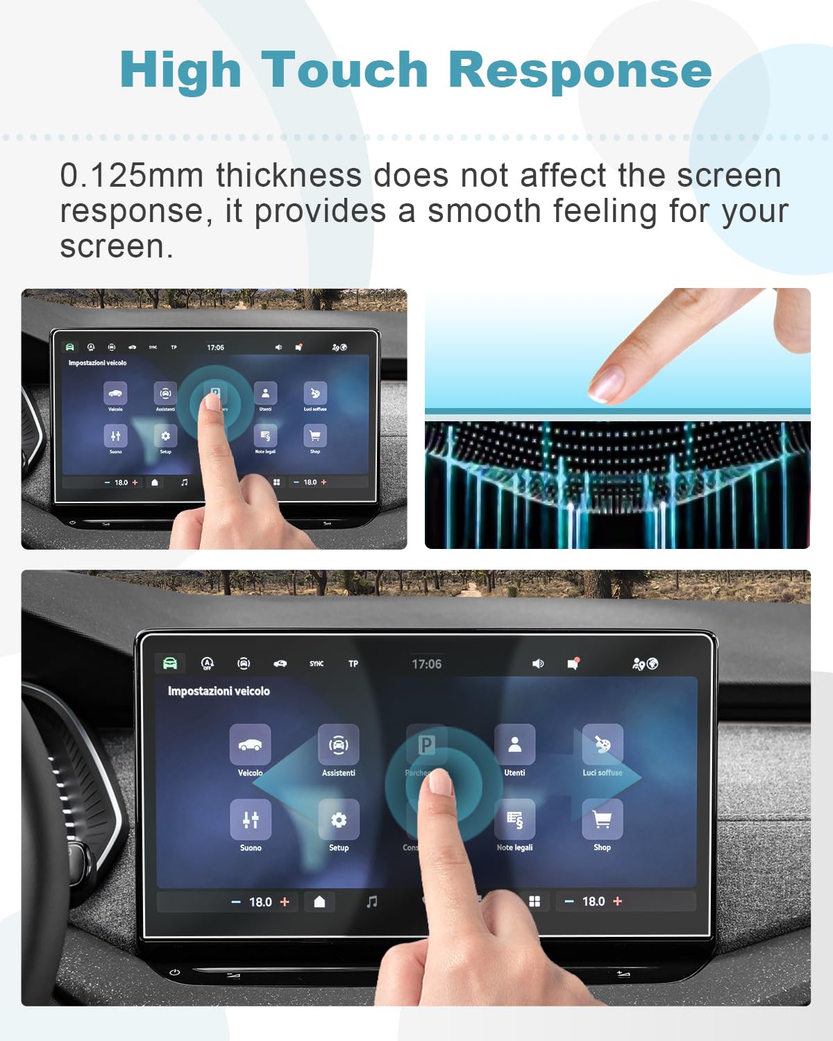 CDEFG Compatibile con Skoda Octavia 4 RS Combi 2025 2026 Facelift Navigatore Pellicola Protettiva 13 pollici Antigraffio 4H GPS Proteggi Schermo Auto GPS Octavia NX IV 2025 Accessori [2 pezzi]