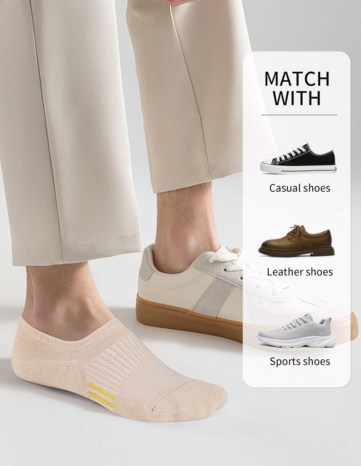 Airacker No Show Socks Womens Athletic Cushioned Low Cut Sports Running Ankle Socks for Women 6 Pairs - Image 7