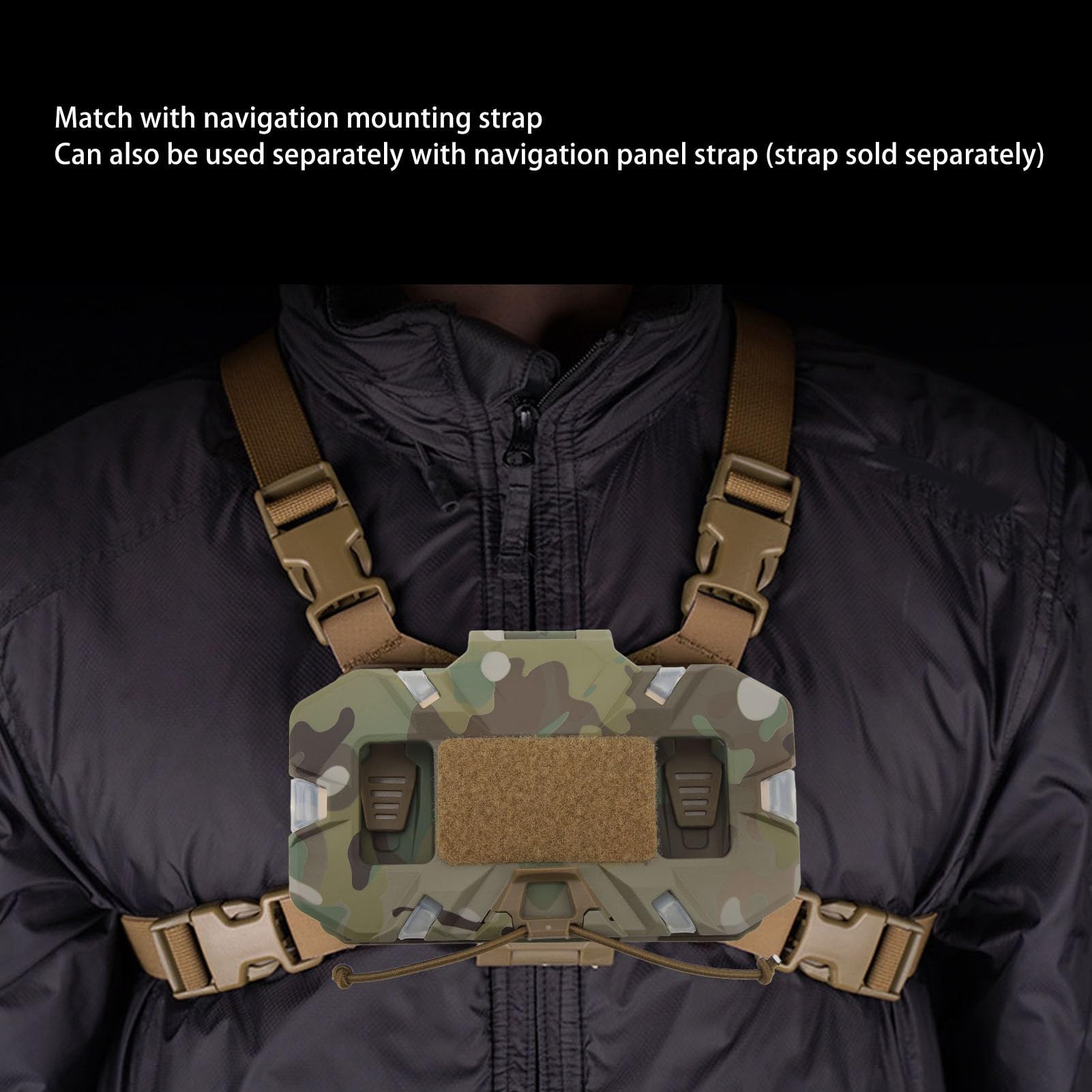 Fockety Klappbarer Handy-Ständer, Taktischer Weste-Telefonhalter, Adaptive Installation, Universelles Brust-Handy-Board, Plattenträger-Navigationsboard für Outdoor-Trainingsspiele (CP)