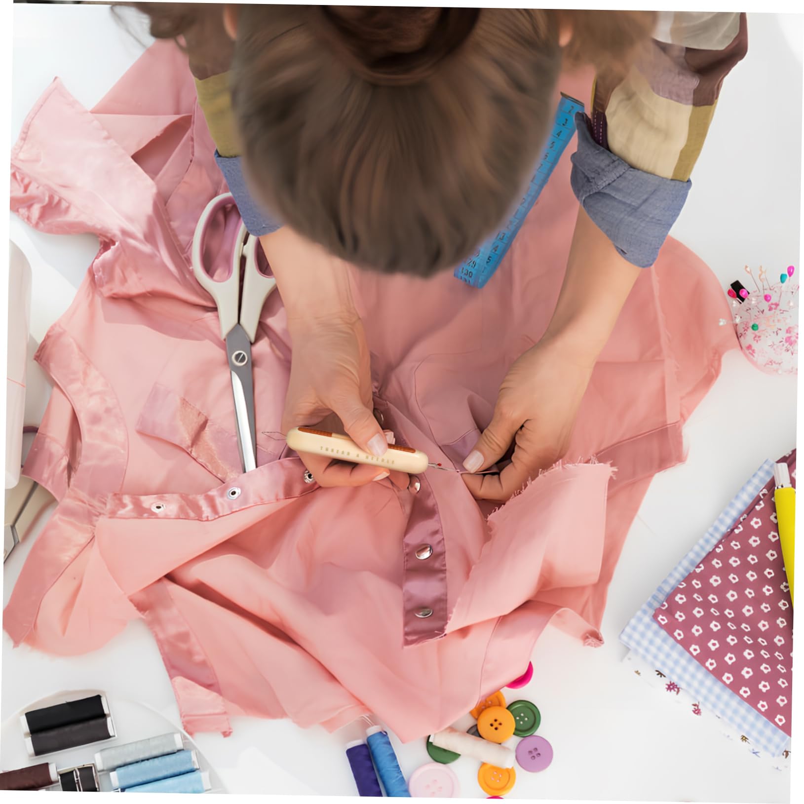 Lurrose 12pezzi Needle Threader e Seam per Regolabili per Infilare Ago Facili Usare per Riparazioni e